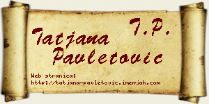 Tatjana Pavletović vizit kartica